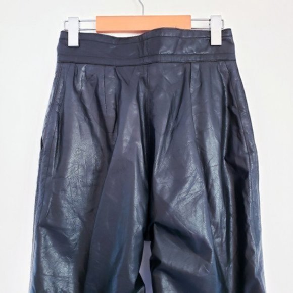 Vintage 80s Leather High Waisted Pants 8M - Picture 4 of 8